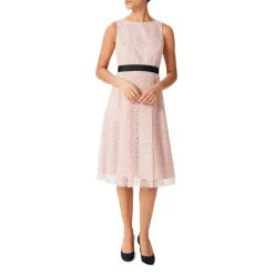 Budget 🥰 HOBBS LONDON Iris Embroidered 👗 Dress Blush Pink ✨