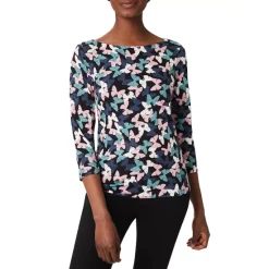 Discount π HOBBS LONDON Sonya Printed Top Pink Blue β¨