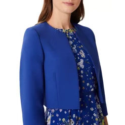 Outlet 🎉 HOBBS LONDON Arizona Cropped Open Front Jacket Cobalt Blue 😍