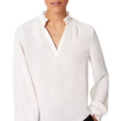 Deals π― HOBBS LONDON Beki Ruffled Blouse Ivory π