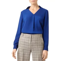 Best deal ✔️ HOBBS LONDON Philippa Collared Top Cobalt 👍