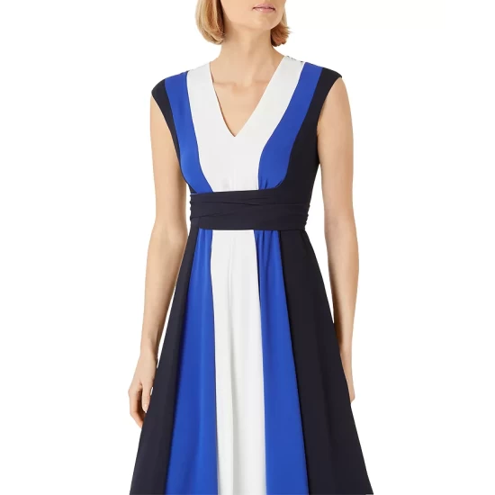 Outlet β HOBBS LONDON Bailly π Dress Navy/cobalt π - Image 3