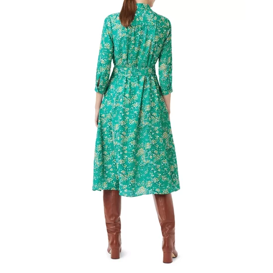 Top 10 π HOBBS LONDON Lillian Printed π Shirt π Dress Meadow Green β - Image 2