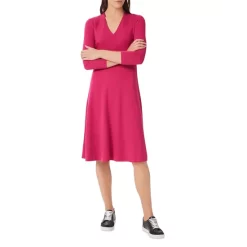 Discount 🛒 HOBBS LONDON Mel Jersey Ponté Knit 👗 Dress Dark Pink 🛒