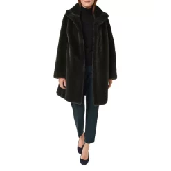Best Sale 🛒 HOBBS LONDON Maddox Faux Fur 🧥 Coat Olive Green ✔️