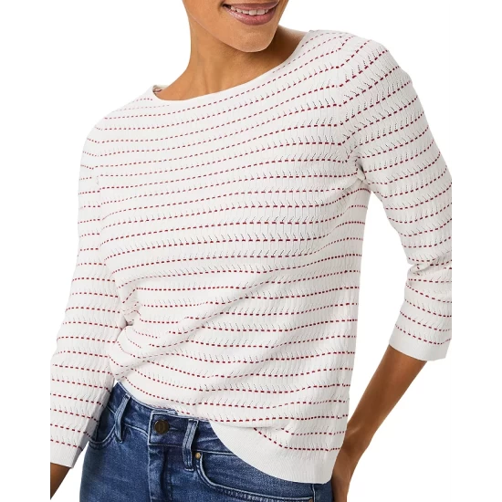 Coupon βοΈ HOBBS LONDON Robin Crewneck Sweater Ivory Red βοΈ