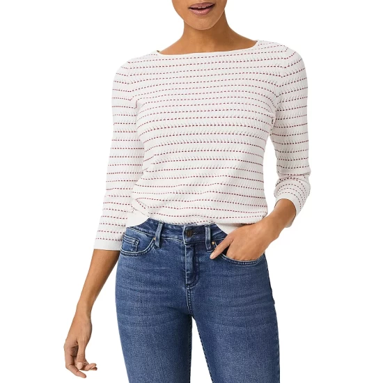 Coupon βοΈ HOBBS LONDON Robin Crewneck Sweater Ivory Red βοΈ - Image 2