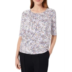 Cheapest π₯° HOBBS LONDON Viola Printed Top Ivory Blue β€οΈ