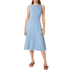 Top 10 😀 HOBBS LONDON Bayview Jersey 👗 Dress Azure Ivory 🌟