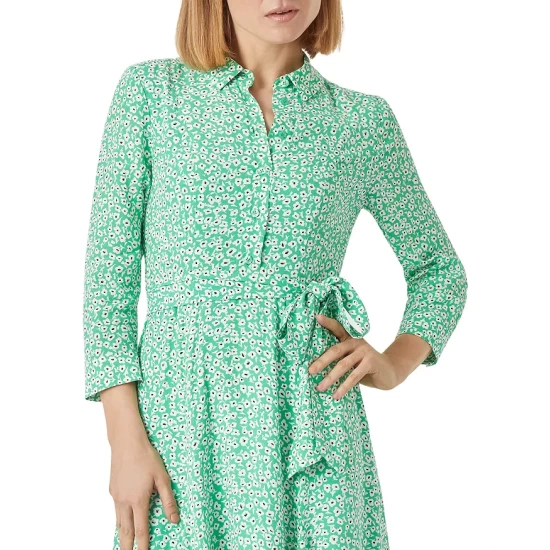 Buy ๐คฉ HOBBS LONDON Frederica Belted ๐ Shirt ๐ Dress Green Multi โญ - Image 3